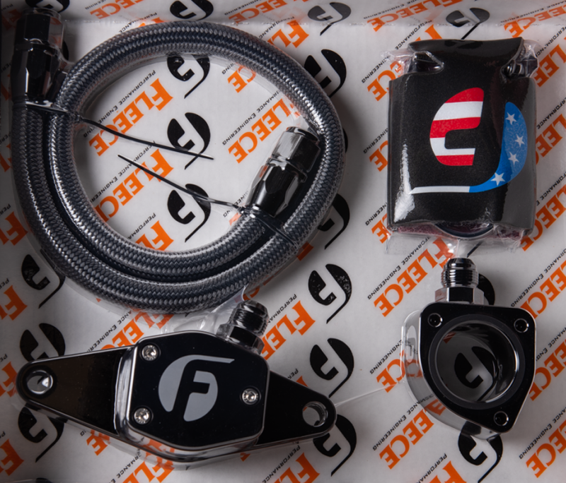 Fleece Performance fpeFPE-CLNTBYPS-CUMMINS-VP-SS - 98.5-02 VP Coolant Bypass Kit with Stainless Steel Braided Line
