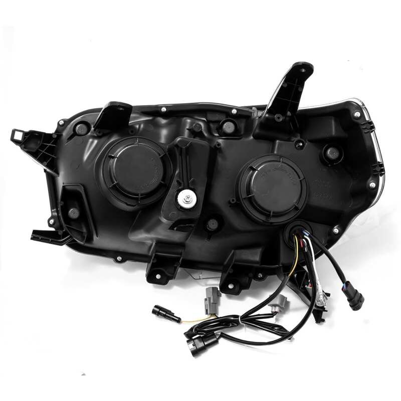 AlphaRex LUXX LED Projector Headlights for 2010-2013 Toyota 4Runner, Alpha Black, Plank Style, ARX880756