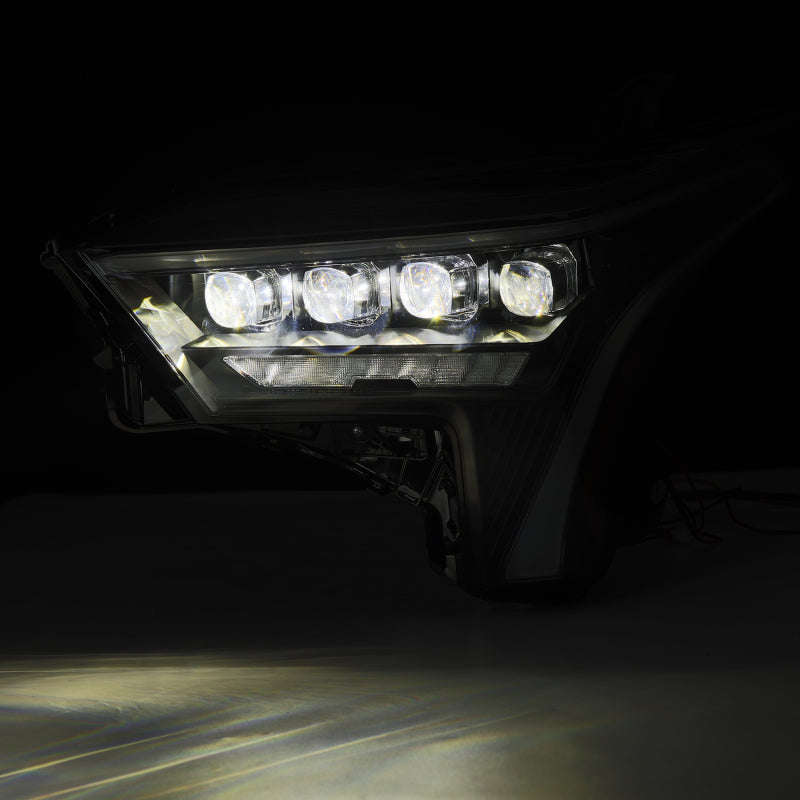 AlphaRex ARX880872 NOVA-Series Projector Headlights for 2022-2023 Toyota Tundra and 2022 Toyota Sequoia, Black with Amber DRL
