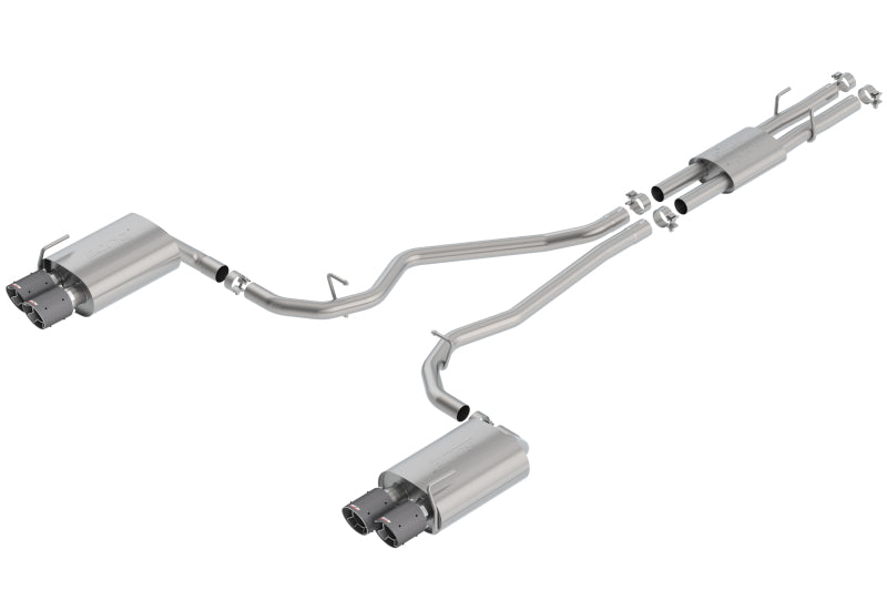 Borla ATAK Cat-Back Exhaust System with Carbon Fiber Tips for 2020-2026 Ford Explorer ST, Explorer Platinum, and Lincoln Aviator 3.0L V6 EcoBoost | Part Number 140821CF
