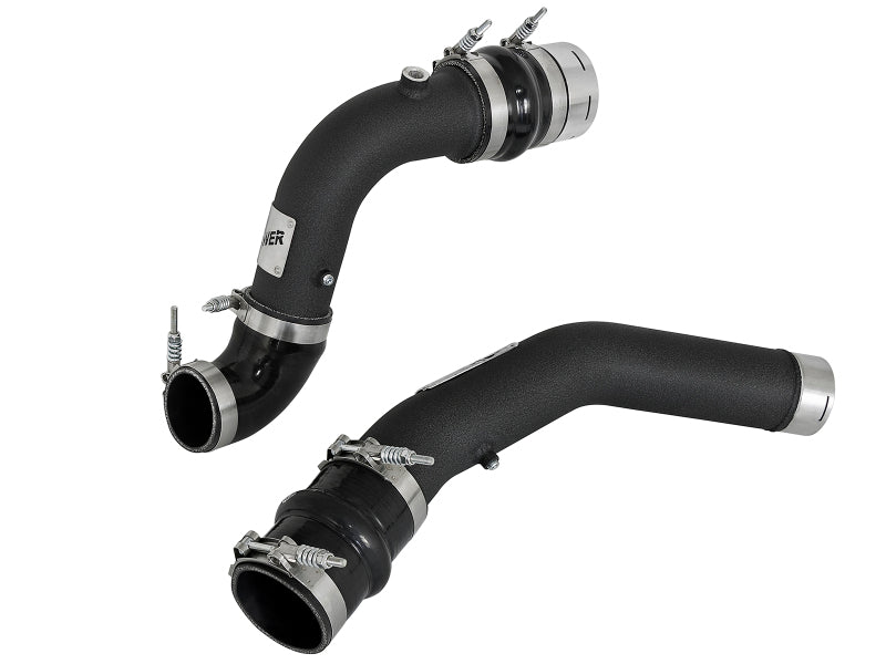 aFe BladeRunner 3-Inch Hot and Cold Charge Pipe Kit, Black, Part 46-20314-B for 2017-2022 Ford 6.7L Power Stroke Diesel Trucks