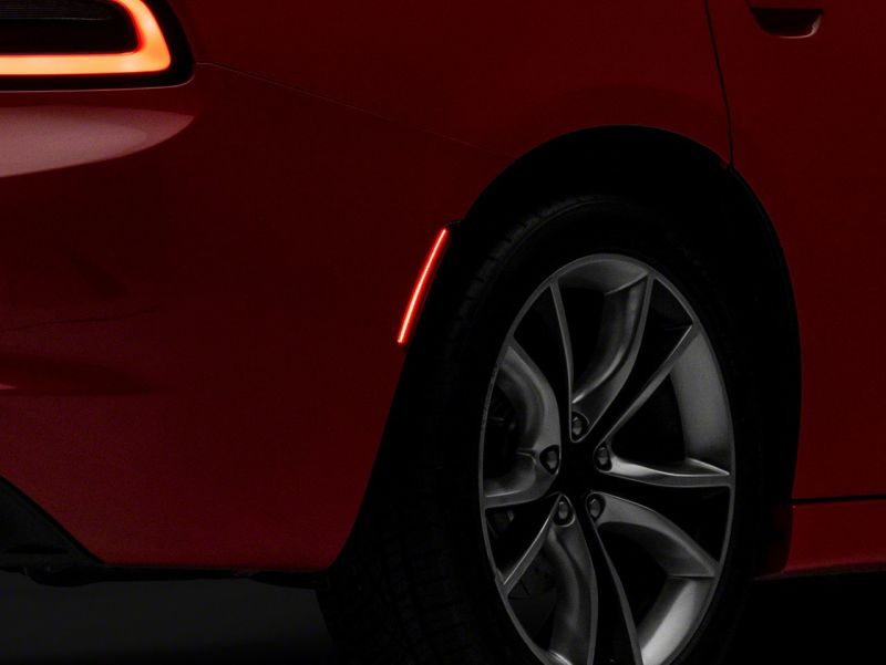 Raxiom Axial Smoked LED Side Marker Lights for 2015-2023 Dodge Charger, Front and Rear