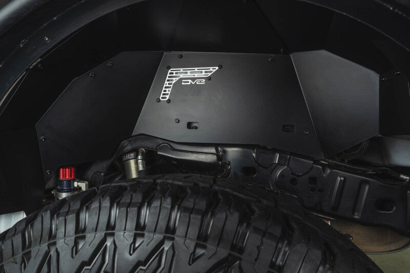 DV8 Offroad Rear Aluminum Inner Fender Liners for 2021-2025 Ford Bronco - Satin Black Finish