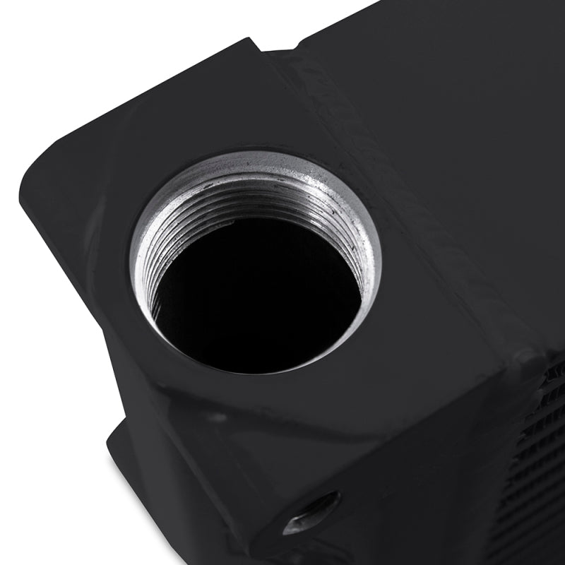 Mishimoto Heavy-Duty Oil Cooler - 17" Same-Side Outlets - Black