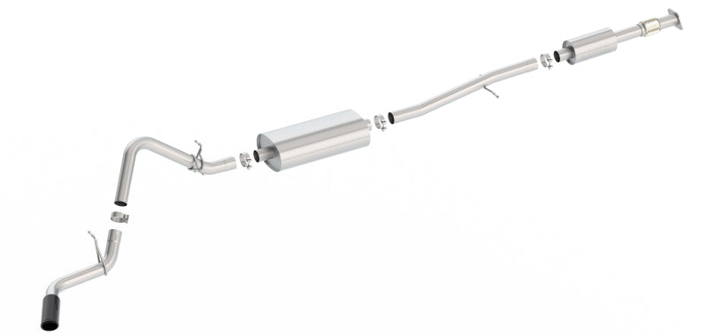 Borla S-Type Cat-Back Exhaust System 140800BC for 2019-2026 Chevrolet Silverado 1500 and GMC Sierra 1500 2.7L Turbo