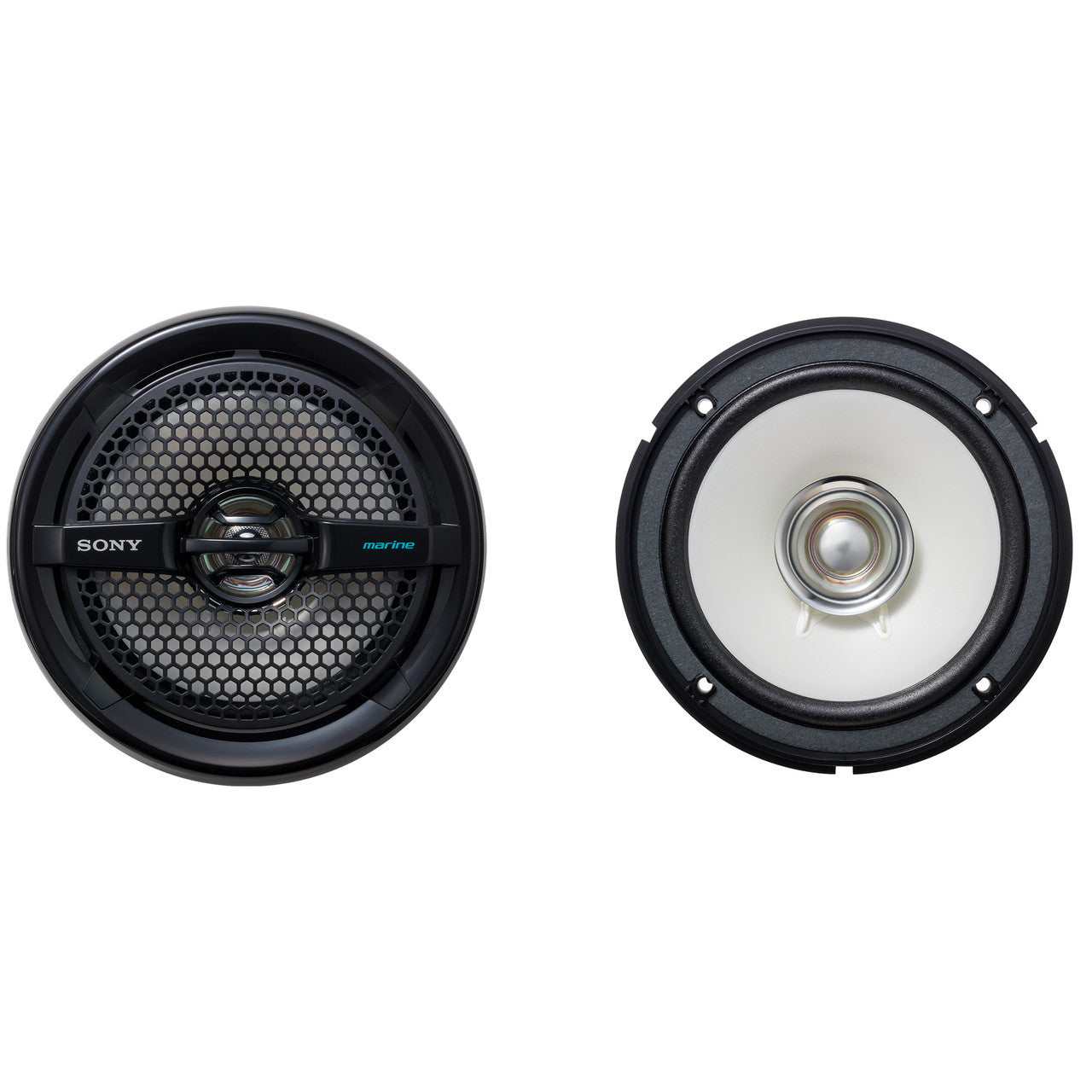 Sony XS-MP1611B 6.5" Dual-Cone Marine Audio Speakers Pair Black 140W Peak - View 2