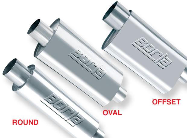Borla XR-1 Sportsman Racing Muffler BOR40086, 3.5-Inch Center Inlet and Outlet
