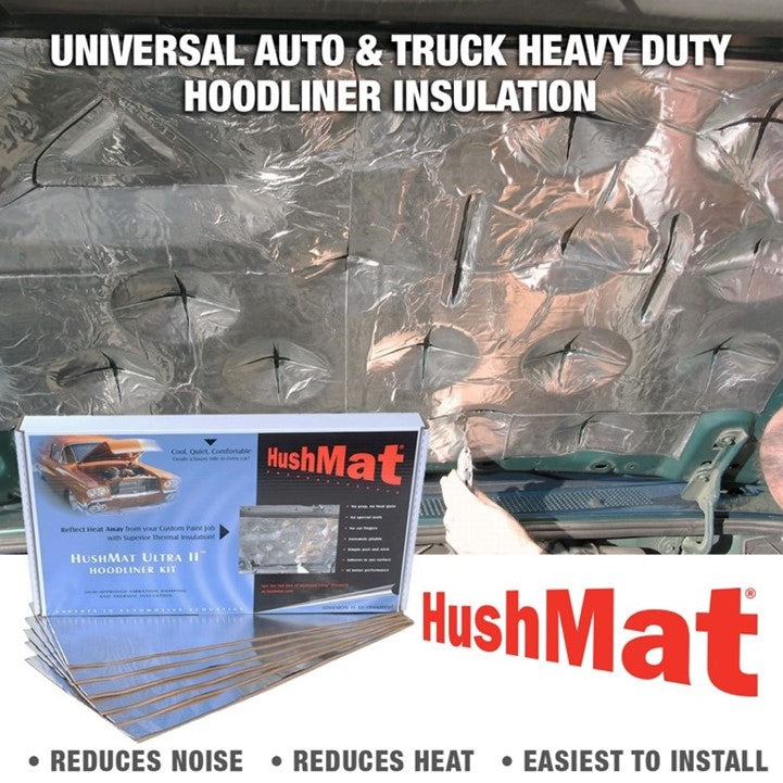 Universal Auto & Truck Heavy Duty Hoodliner Insulation - 6 Sheets 12inx23in ea
