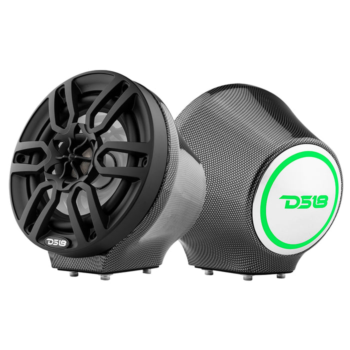 DS18 6.5” Universal Flat Mount Kick Panel Speaker Pod – Jet Skis, Jeeps, Motorcycles – RGB LED Lights SKU: EN-CFJS6