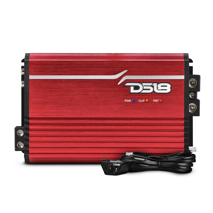 DS18 FRP Compact Full-Range Class D 1-Channel Amplifier 2,500 Watts Rms @ 1-ohm Red SKU: FRP-2.5K/RD