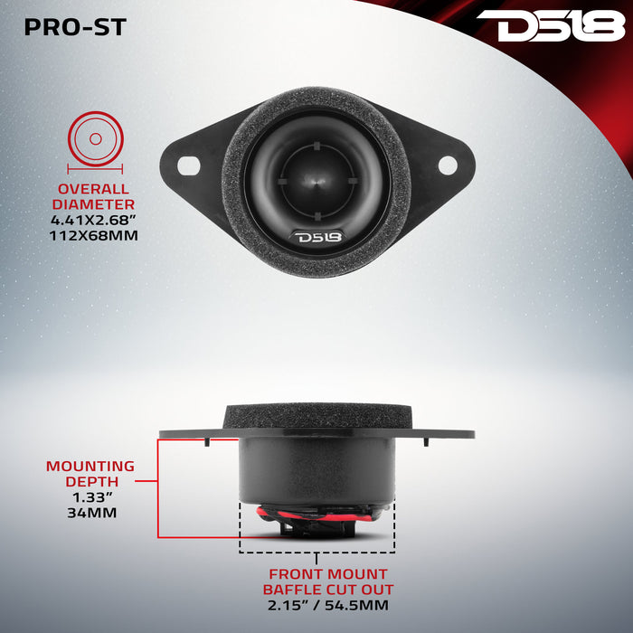 DS18 1.9" Oem Replacemenet Neodymium Tweeter Toyota and Subaru 100 Watts 1" Pen 4-Ohm Vc SKU: PRO-ST