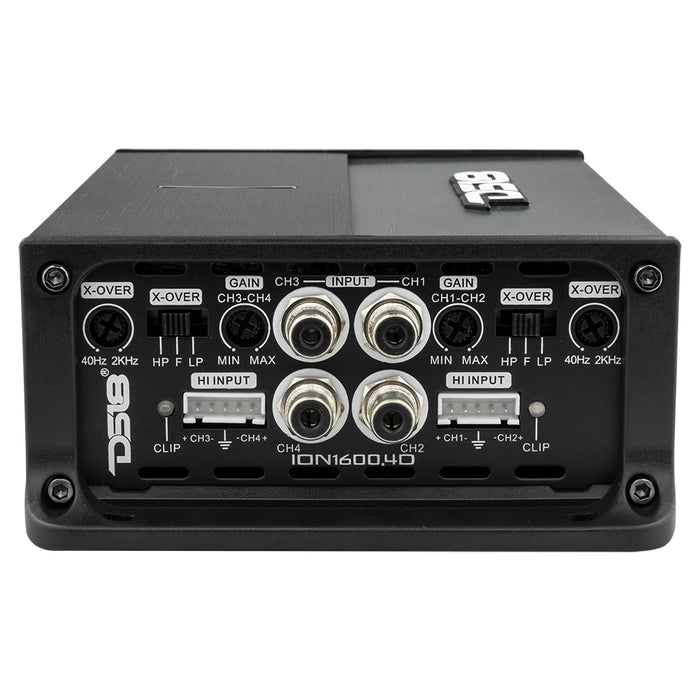 DS18 ION Compact Full Range Class D 4-Channel Amplifier 4 x 240 Watts RMS @ 4-ohm SKU: ION1600.4D