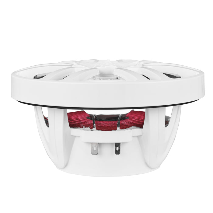 DS18 NXL 6.5" 2-Way Coaxial Marine Speaker With LED RGB Lights 100 Watts Rms 4-Ohm - White SKU: NXL-6