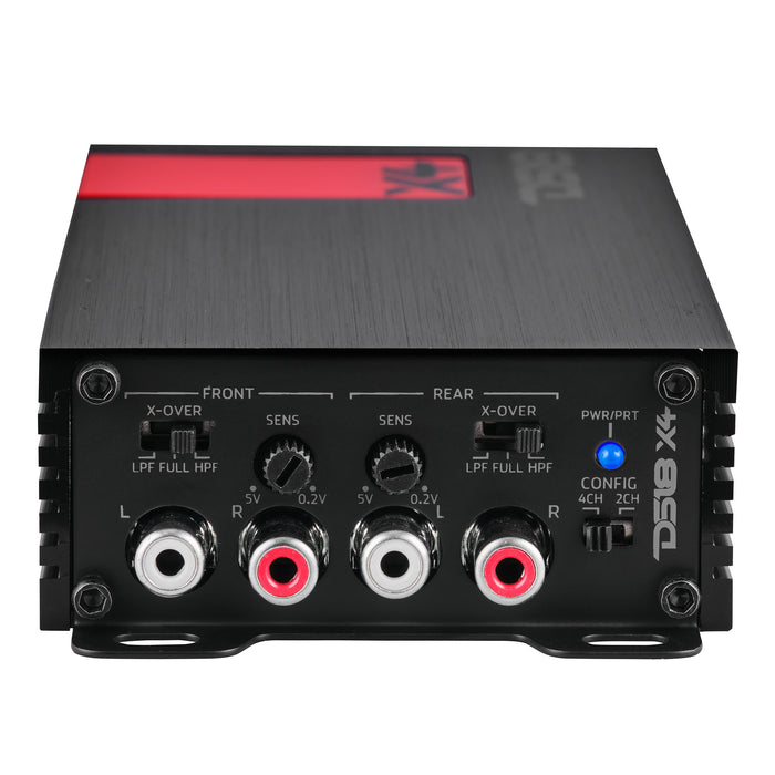 DS18 X 4-Channel Ultra Compact Class D Amplifier 4 x 70 Watts Rms @ 4-ohm SKU: X4