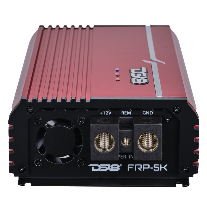 DS18 FRP Compact Full-Range Class D 1-Channel Amplifier 5,000 Watts Rms @ 1-Ohm Red SKU: FRP-5K/RD