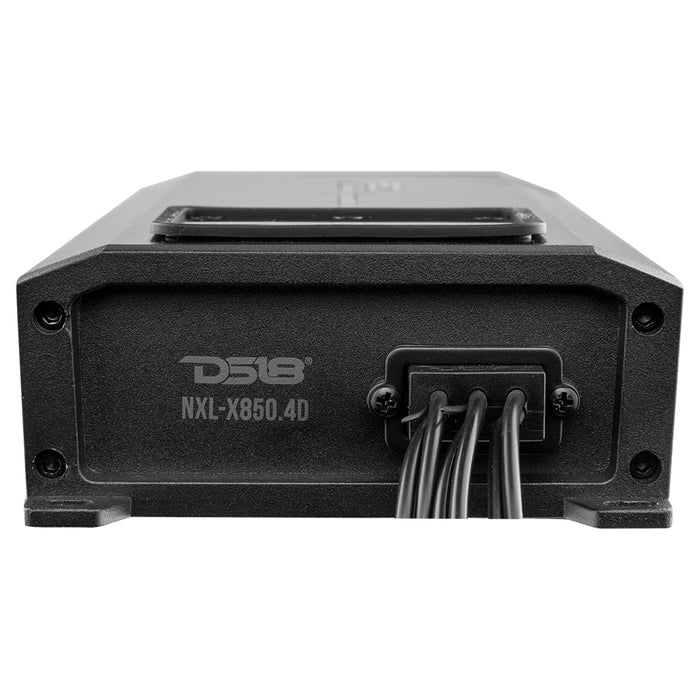 DS18 NXL 4-Channel Full-Range Class D IP67 Marine and Powersports Amplifier 4 x 200 Watts Rms @ 4-Ohm SKU: NXL-X850.4D