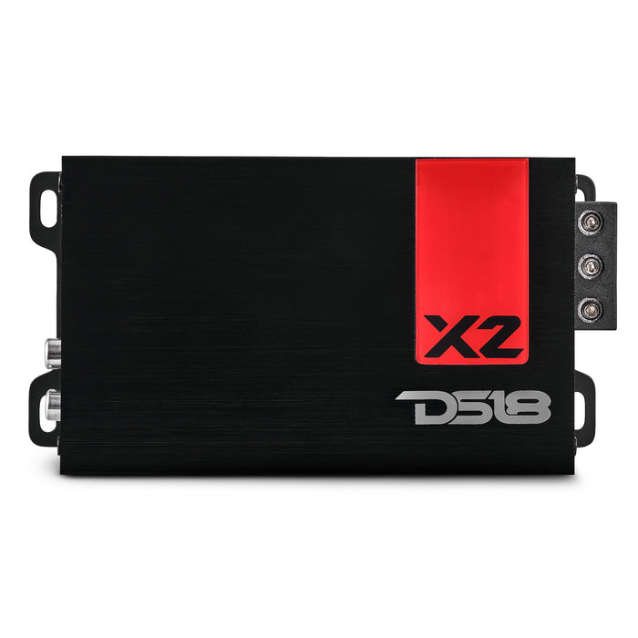 DS18 X 2-Channel Ultra Compact Class D Amplifier 2 x 140 Watts Rms @ 4-ohm