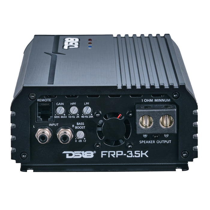 DS18 FRP Compact Full-Range Class D 1-Channel Amplifier 3,500 Watts Rms @ 1-Ohm Titanium SKU: FRP-3.5K/TI