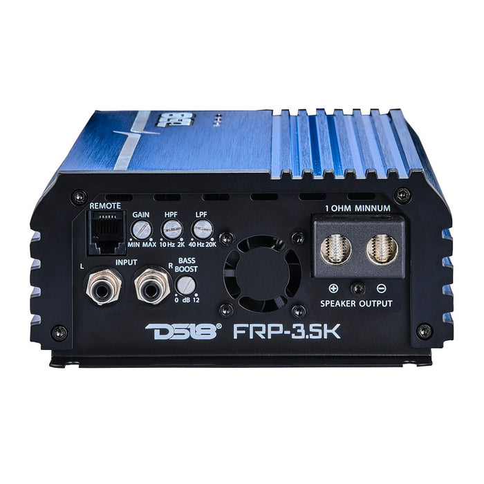 DS18 FRP Compact Full-Range Class D 1-Channel Amplifier 3,500 Watts Rms @ 1-Ohm Blue SKU: FRP-3.5K/BL