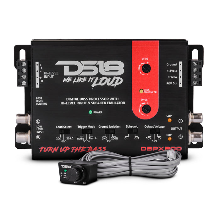 DS18 Digital Bass Processor With Hi to Low Signal Converter & Speaker Emulator SKU: DBPX200