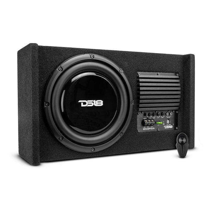 DS18 10" Loaded Amplified Shallow Down Fire Subwoofer Enclosure 250 Watts Rms SKU: EN-DF10A