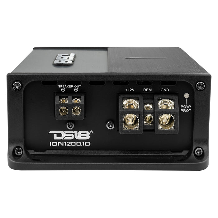 DS18 ION Compact Full Range 1 Channel Amplifier 1200 Watts RMS @ 1-Ohm SKU: ION1200.1D