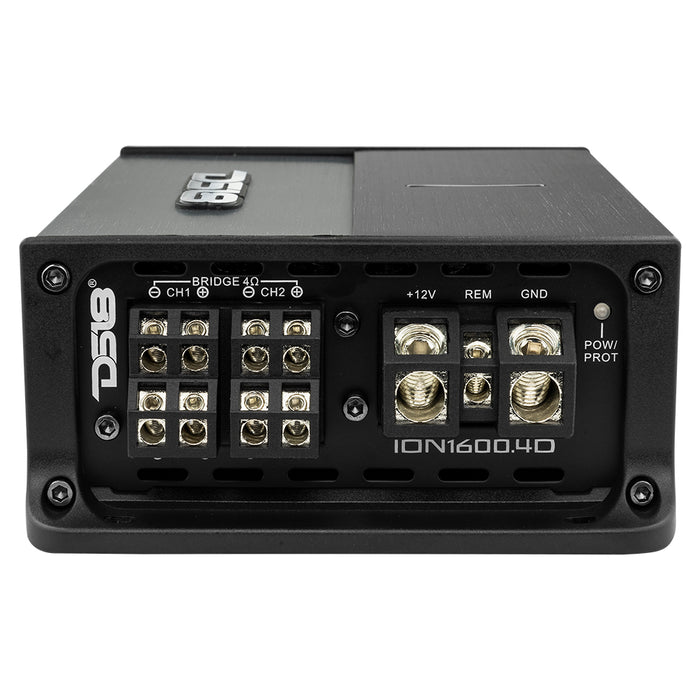DS18 ION Compact Full Range Class D 4-Channel Amplifier 4 x 240 Watts RMS @ 4-ohm SKU: ION1600.4D