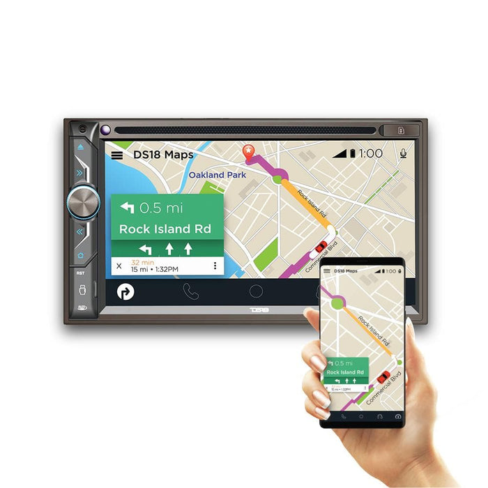 DS18 6.9" Touchscreen Double-DIN Headunit with DVD, Bluetooth, USB and Mirror Link SKU: DDX6.9