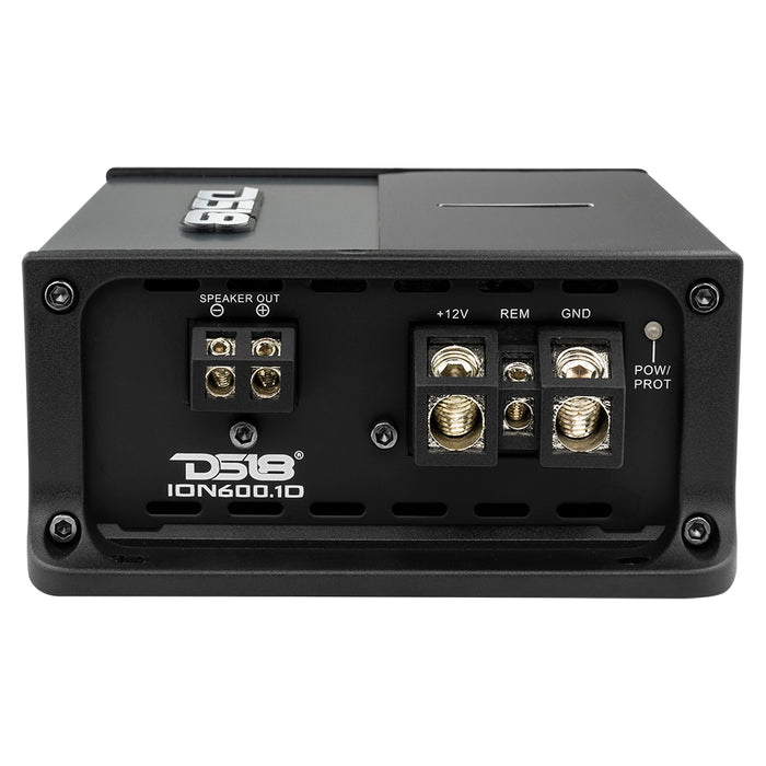 DS18 ION Compact Full Range 1 Channel Amplifier 600 Watts RMS @ 1-Ohm SKU: ION600.1D