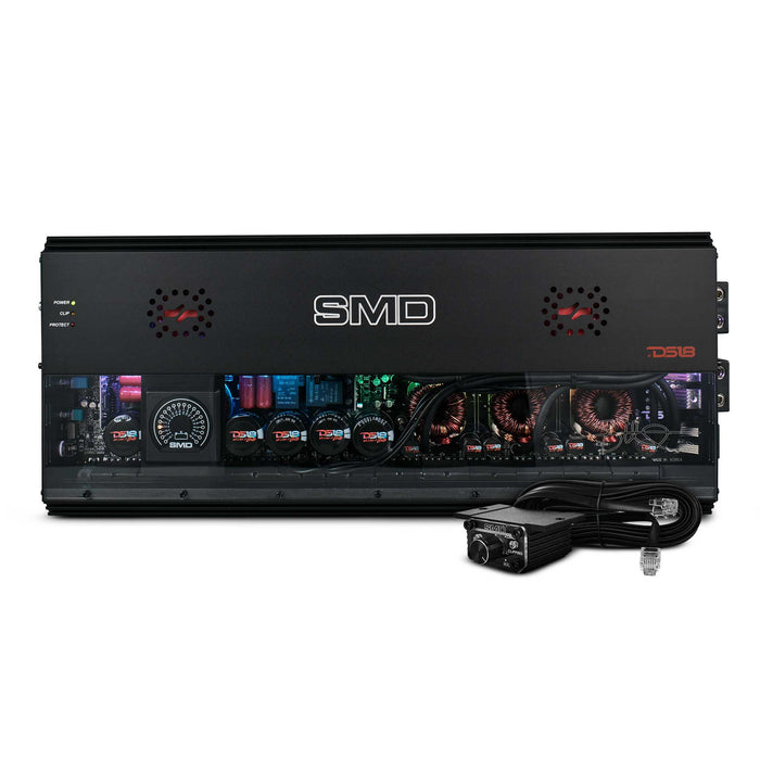 DS18 SMD Monoblock Amplifier with VM-1 Voltmeter and Digital LED Lights 8500W RMS at 1-ohm - Steve Meade Designs SKU: SMD-8500.1D