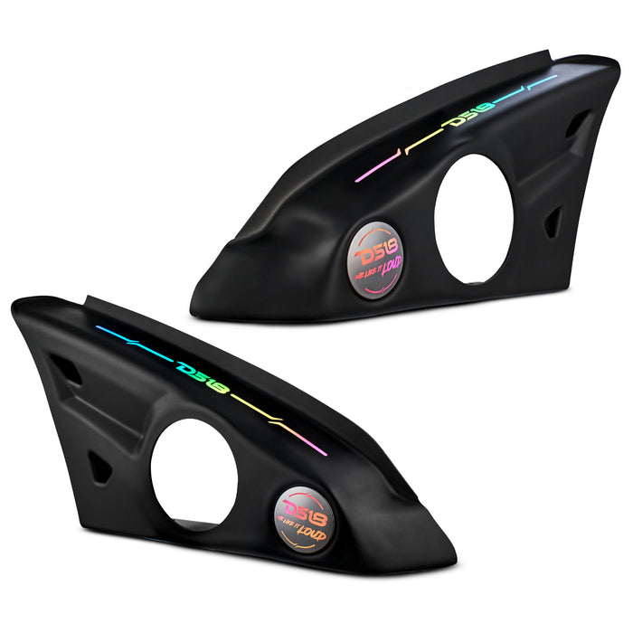 DS18 Polaris Slingshot Arm Rest Empty Enclosure With Digital Led Lights fits 2 x 6.5" Speakers | 2015 - Current SKU: SLG-AR6V2