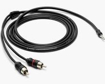 JL Audio® 2-Channel Mini to RCA Audio Interconnect (XD-MINIRCA-6) - View 1