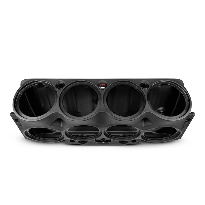 DS18 Jeep JK/JKU Overhead Bar System Fits 8 X 10" Speakers, 2 X 2.3" tweeters and 2 X 1 " Drivers -Black SKU: JK-SBAR10XL/BK