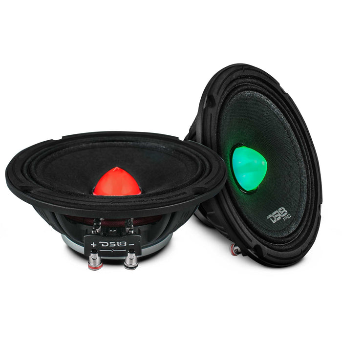 DS18 6.5" Full-Range Loudspeaker with RGB LED Bullet 225 Watts Rms Neodymium Magnet SKU: PRO-FR6NEORGB