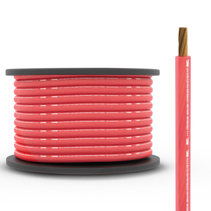 DS18 4-GA CCA Ground, Power Cable, 100 Feet SKU: PW-4GA-100RD