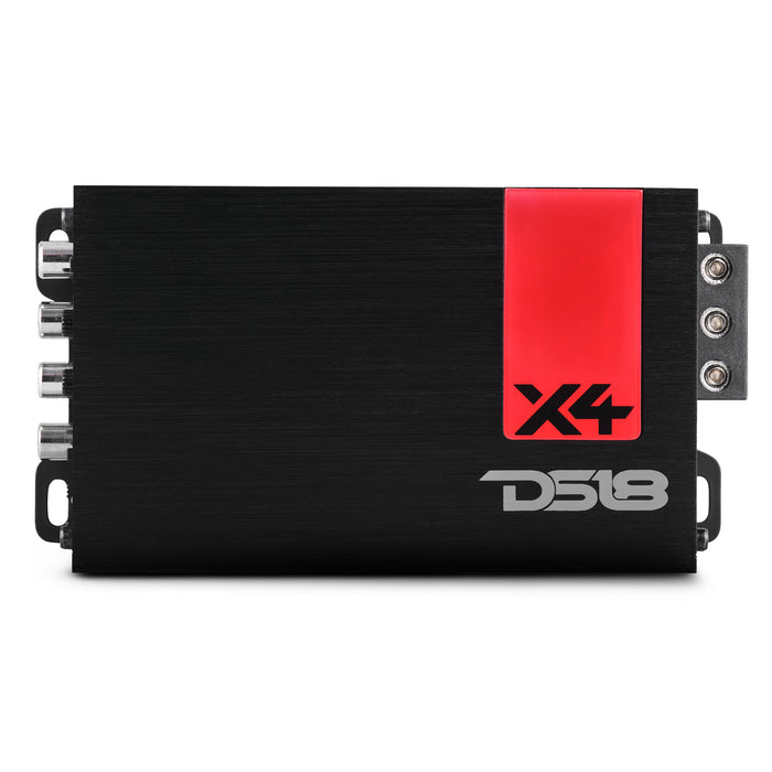 DS18 X 4-Channel Ultra Compact Class D Amplifier 4 x 70 Watts Rms @ 4-ohm SKU: X4