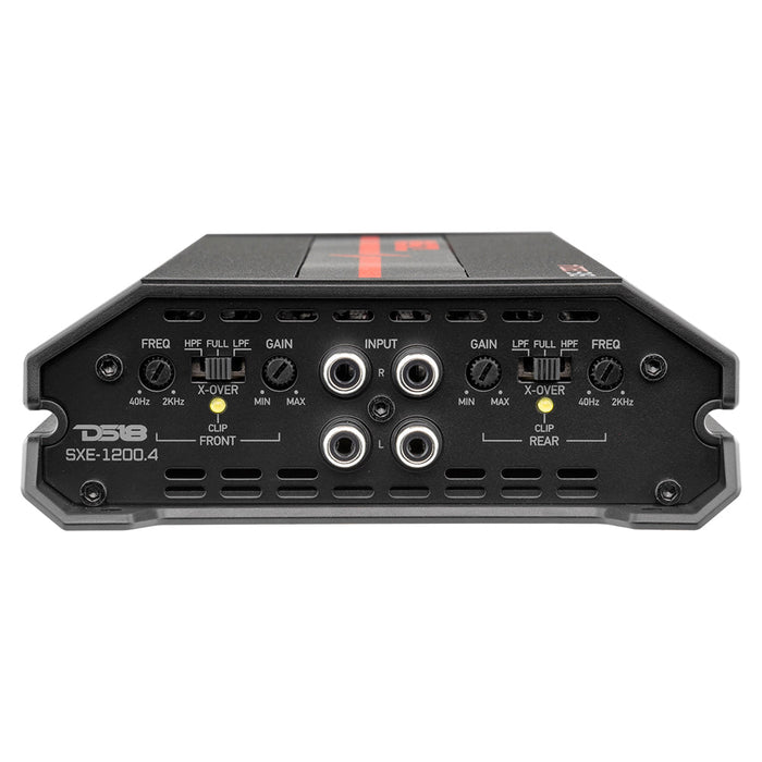 DS18 SXE Class A/B 4-Channel Full-Range Car Amplifier 4 x 60 RMS @4 Ohm 1200 Watts SKU: SXE-1200.4/BK