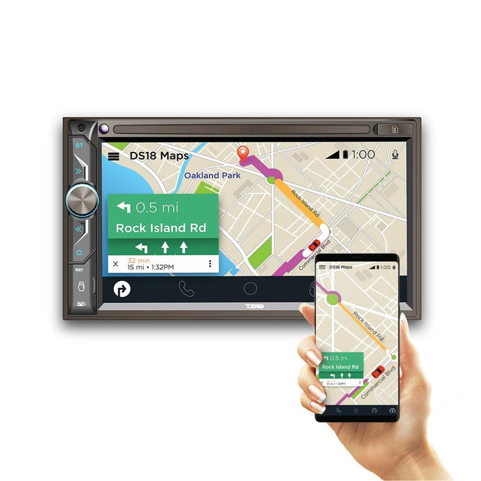 DS18 6.9" Touchscreen Mechless Double-DIN Headunit with Bluetooth, USB and Mirror Link SKU: DDX6.9ML