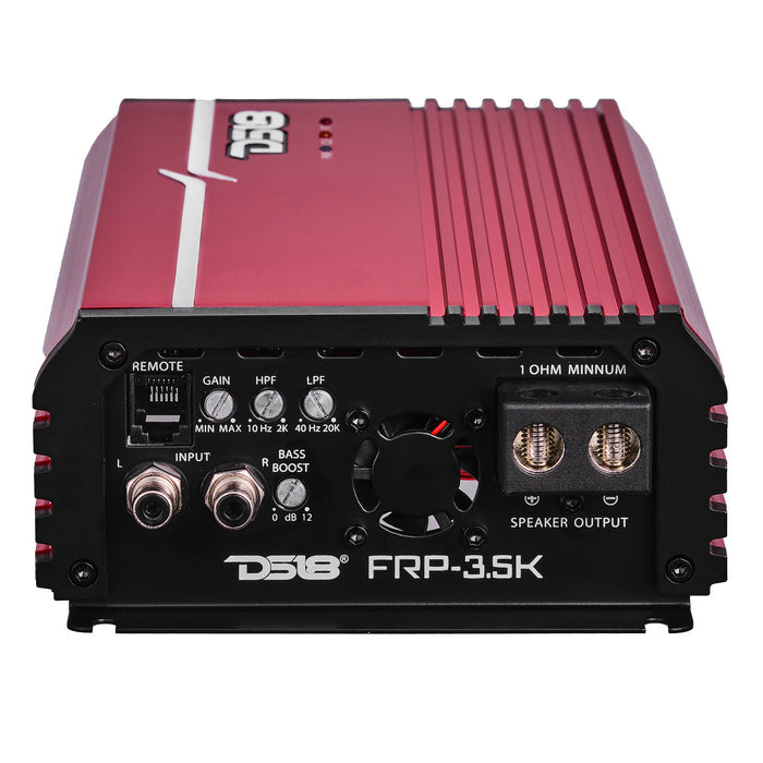 DS18 FRP Compact Full-Range Class D 1-Channel Amplifier 3,500 Watts Rms @ 1-Ohm Red SKU: FRP-3.5K/RD