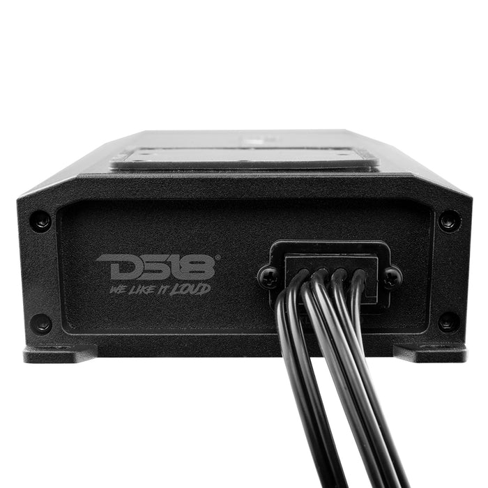 DS18 NXL 8-Channel Full-Range Class D IP67 Marine and Powersports Amplifier 8 x 150 Watts RMS @ 4-Ohm SKU: NXL-X1200.8D