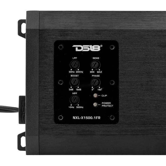 DS18 NXL 1-Channel Full-Range Class D IP67 Marine and Powersports Amplifier 1 x 1500 Watts Rms @ 1-Ohm SKU: NXL-X1500.1FR