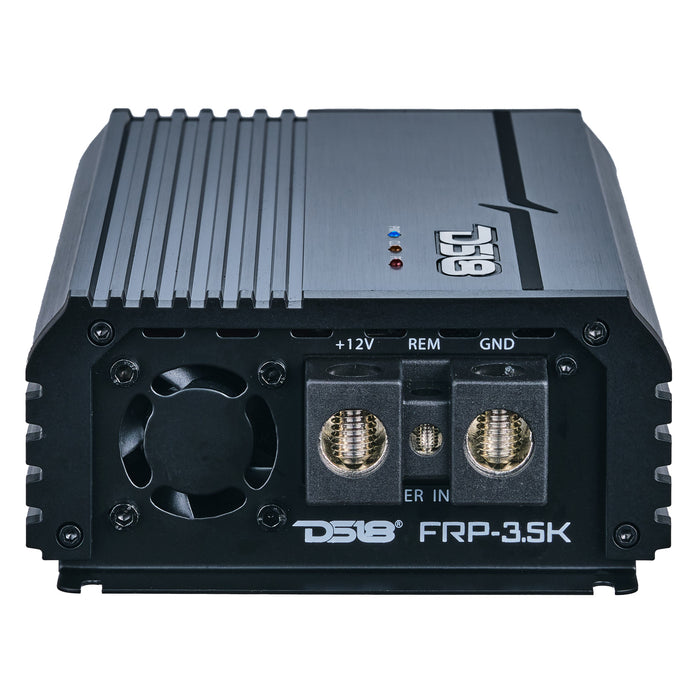 DS18 FRP Compact Full-Range Class D 1-Channel Amplifier 3,500 Watts Rms @ 1-Ohm Titanium SKU: FRP-3.5K/TI