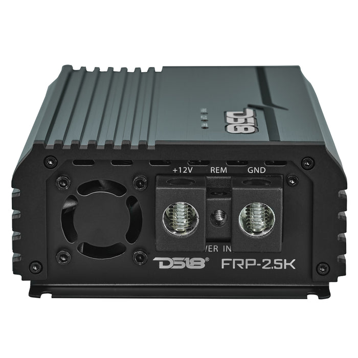 DS18 FRP Compact Full-Range Class D 1-Channel Amplifier 2,500 Watts Rms @ 1-ohm Titanium SKU: FRP-2.5K/TI