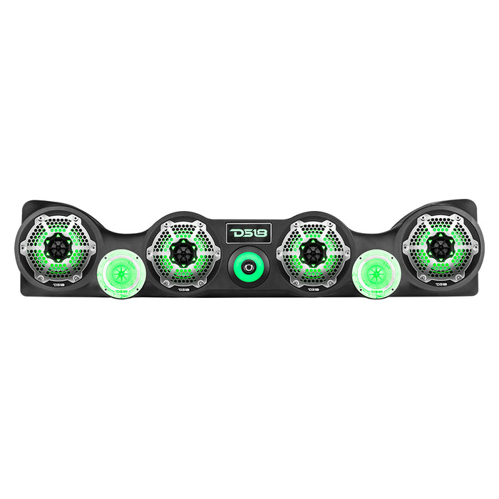 DS18 Jeep TJ Overhead Bar System Fits 4 X 6.5" Speakers 2 X 4" Tweeters SKU: TJ-SBAR/BK