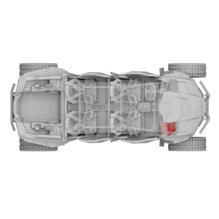 DS18 Polaris RZR Glove Box 10" Subwoofer Enclosure 1200 Watts Carbon Fiber Subwoofer SKU: RZR-GBSUB10LD