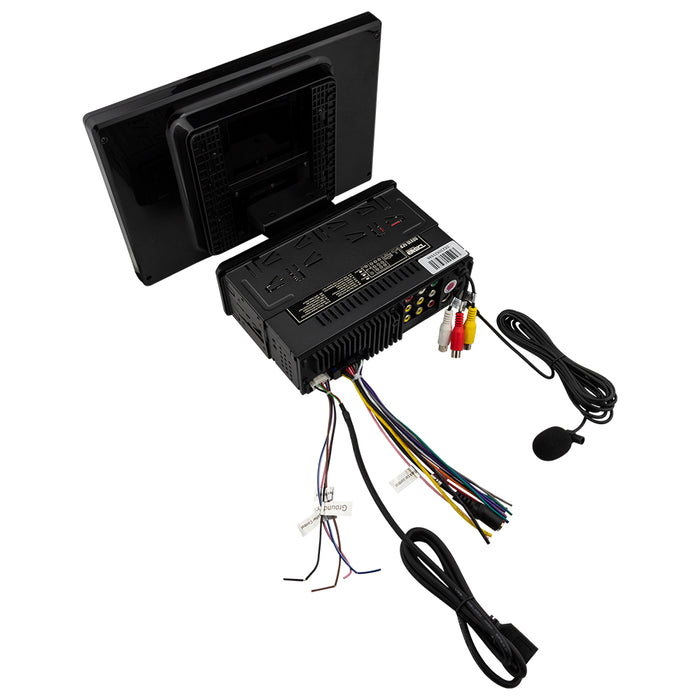 DS18 10.5" Floating Adjustable Modular Touchscreen Mechless Single-DIN Head Unit with Bluetooth, Apple Car Play, Android Mirror Link, USB, AUX, SD, AM, FM SKU: DDX10.5CP