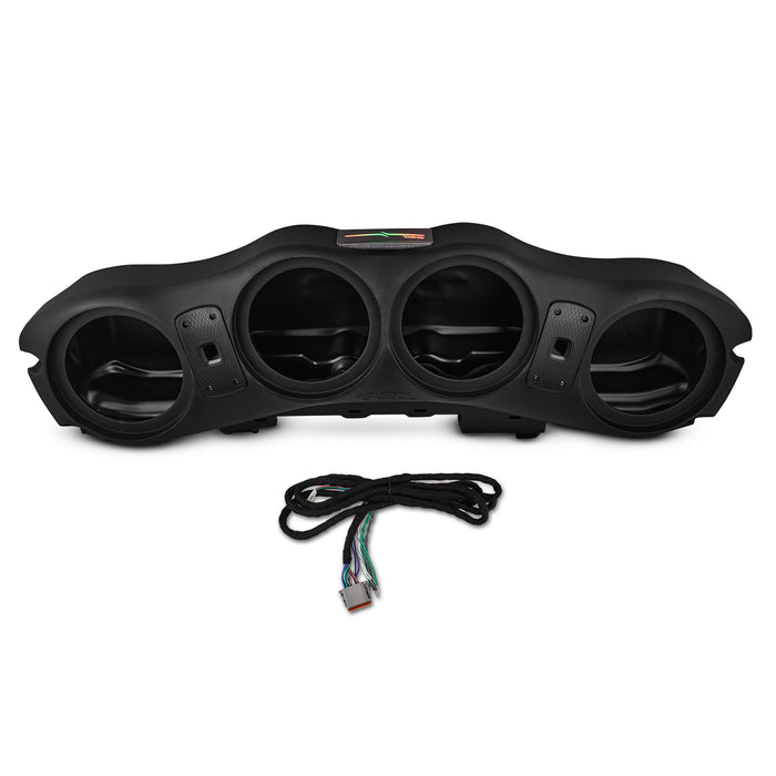 DS18 Jeep JL/JLU/JT 2024 Overhead Sound Bar Fits 4 X 8" Speakers Harness Included OEM Fit SKU: JL24-SBAR/BK