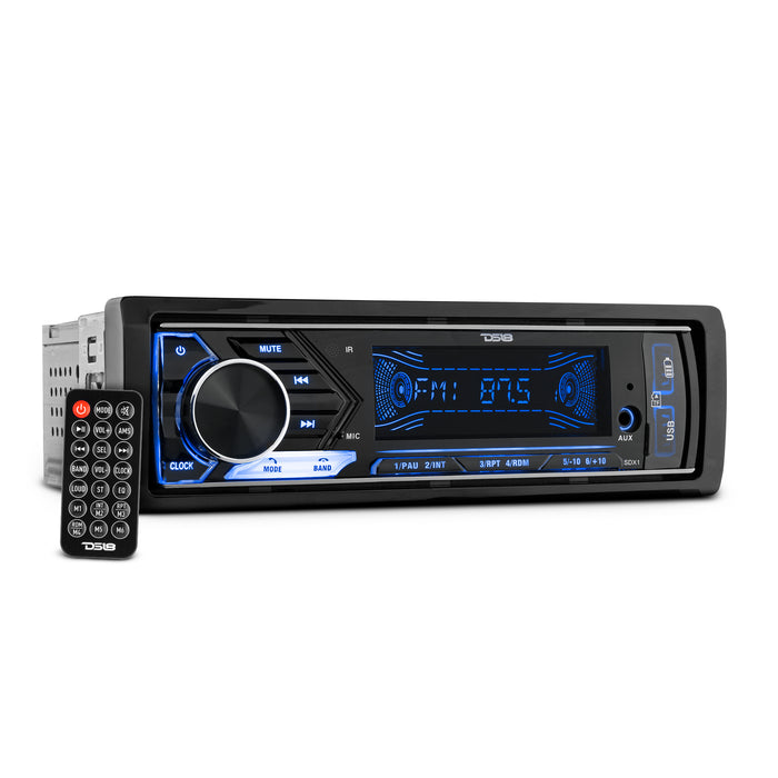 DS18 Single-DIN Digital Media Receiver Mech-Less Player, Bluetooth, Dual USB ,7 Volt Preouts SKU: SDX1
