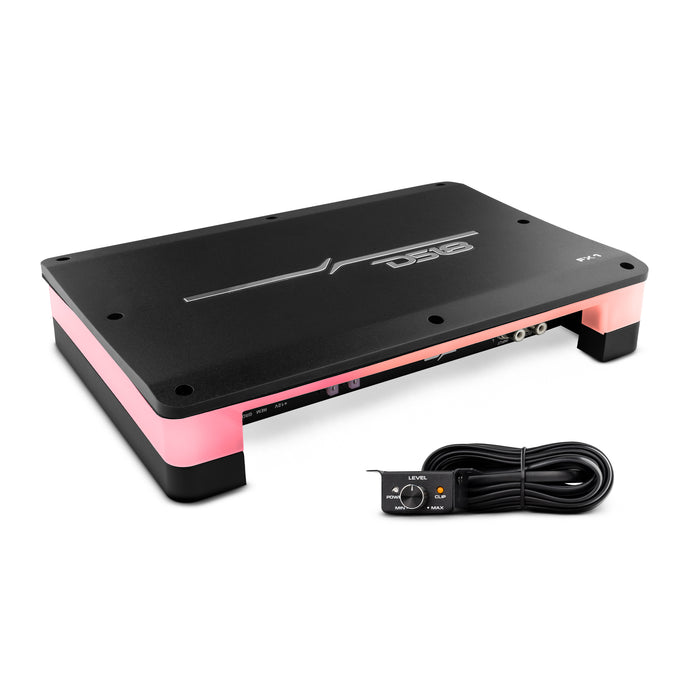 DS18 Flush Mount / Surface Mount 1 Channel Monoblock Class D Amplifier With Acrylic Cover for Custom Installation 1 X 900 Watts RMS @ 1 Ohm SKU: FX1