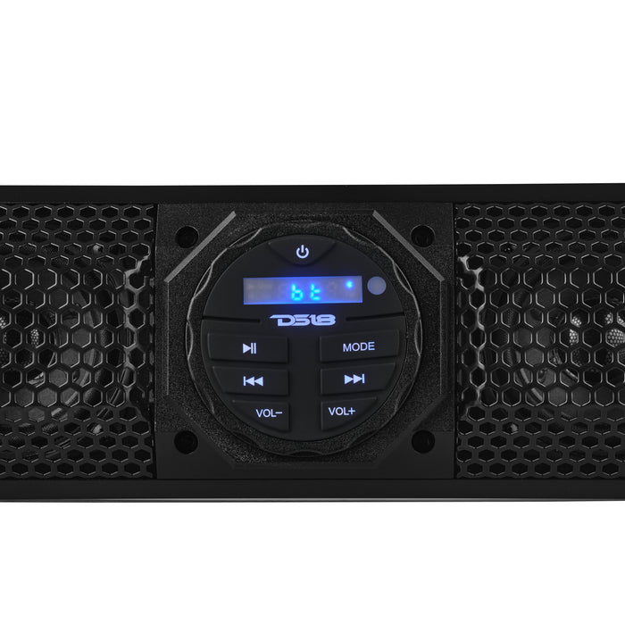 DS18 37" Marine Sound Bar Speaker System, 10 Speakers 1200 Watts, Bluetooth® v5.0, Rotating Control Panel SKU: SB37BTX